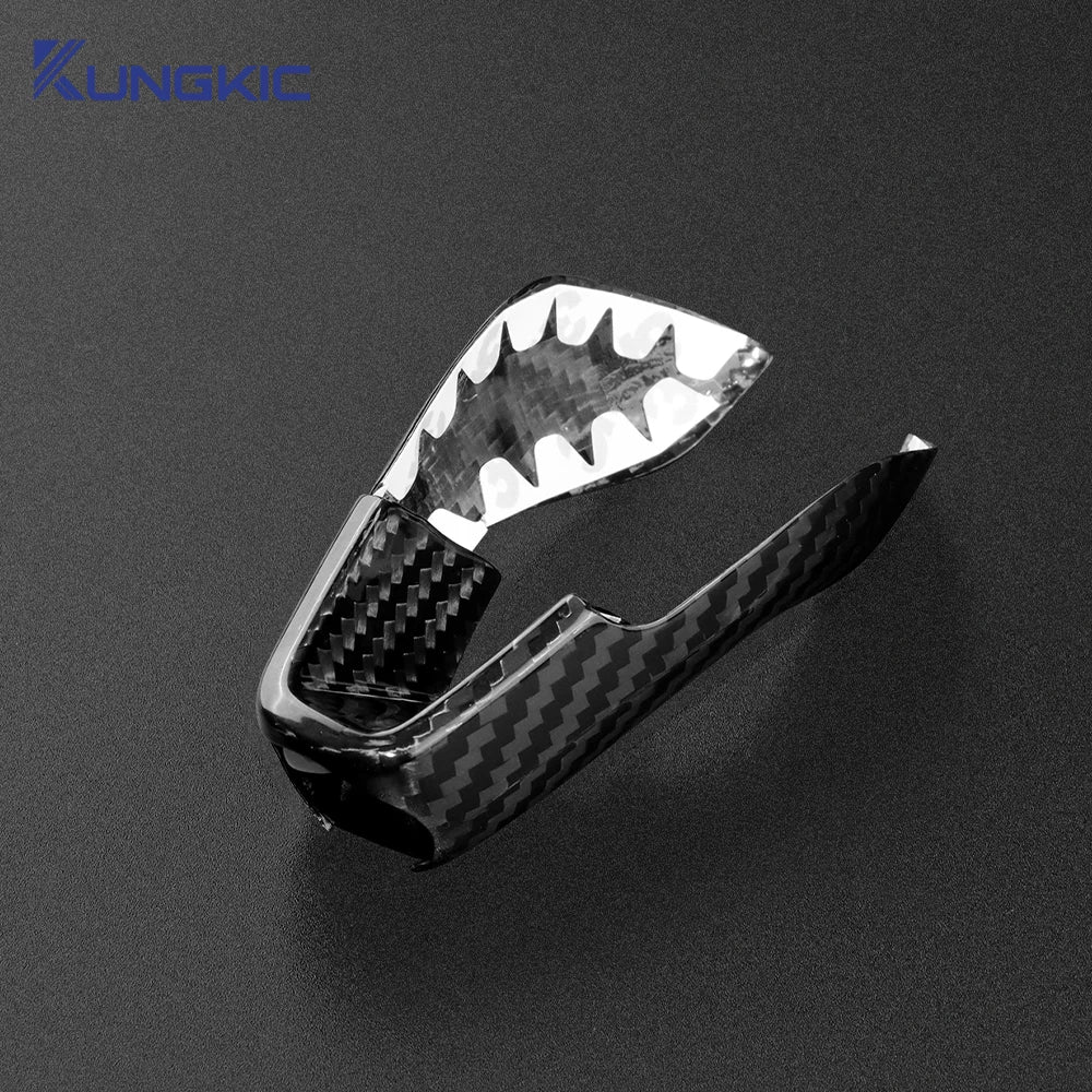 Real Hard Carbon Fiber For BMW M2 G87 M3 G80 M4 G82 G83 X3M F97 X45 F98 F95 2021-2025 LHD RHD Car Gear Shift Knob Interior Cover