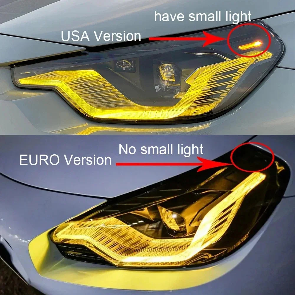 CSL Lemon Yellow DRL Daylight LED Chips For 2022 2023 2024 BMW 2 Series G87 G42 M2 M240I Refit Angel Eyes Daytime Running Light