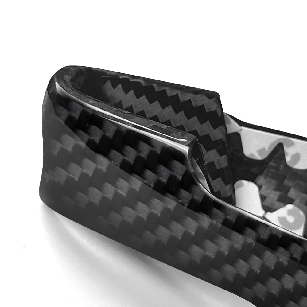 Real Hard Carbon Fiber For BMW M2 G87 M3 G80 M4 G82 G83 X3M F97 X45 F98 F95 2021-2025 LHD RHD Car Gear Shift Knob Interior Cover