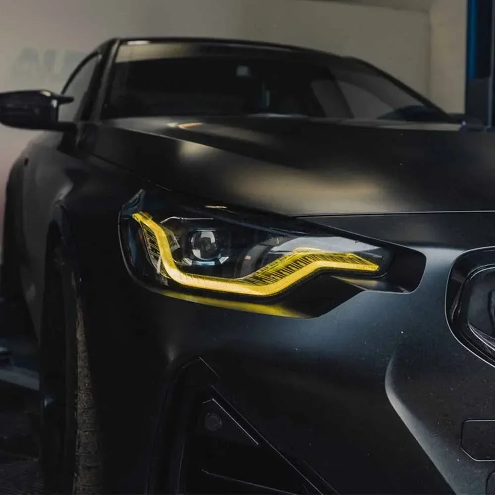 CSL Lemon Yellow DRL Daylight LED Chips For 2022 2023 2024 BMW 2 Series G87 G42 M2 M240I Refit Angel Eyes Daytime Running Light
