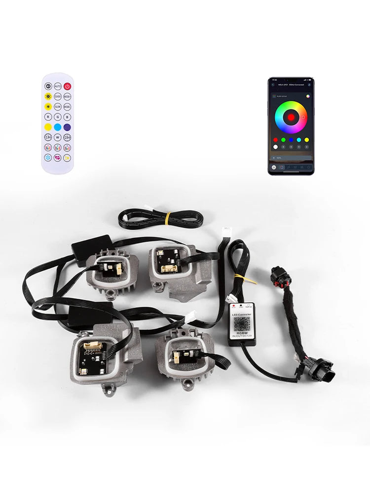 RGB    Blue Red  RGBW DRL LED Unit Fit For 2022 BMW M3 M4 G22 G23 G26 G80 G82 430i M440i Laser Headlight Daytime Running Light